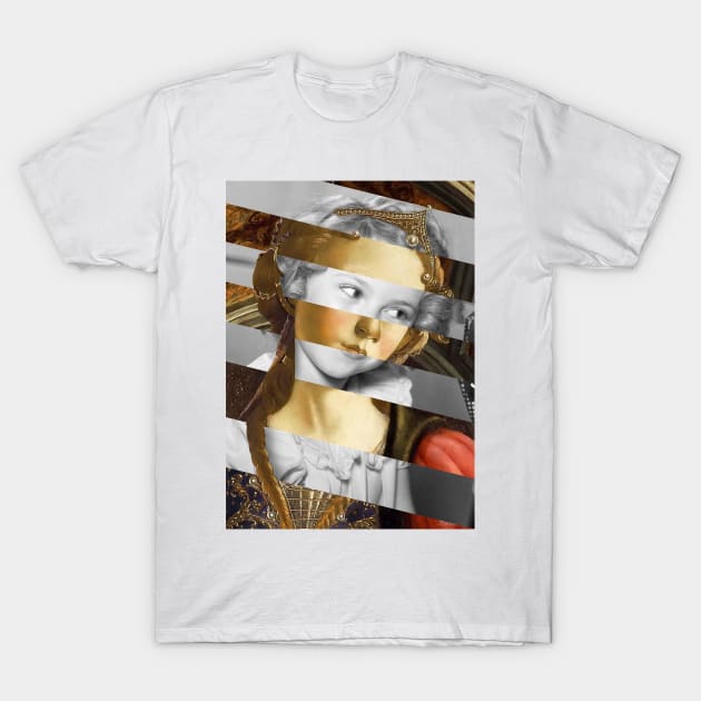 Fortitude by Sandro Botticelli and Shirley T. T-Shirt by luigi-tarini